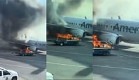 Imagen Avión de American Airlines se incendia en Denver | VIDEO