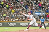 El estelar lanzador Guinda, Aldo Montes, es el probable abridor para el primero ante regios. (Foto Enrique Terrazas)
