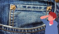 Bolso chiquito de los pantalones de mezclilla (ESPECIAL) 