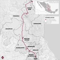 Imagen ¿Cuál será la velocidad del trayecto del tren de pasajeros Saltillo a Nuevo Laredo?