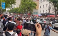 Trifulca entre comerciantes y feministas (CAPTURA)