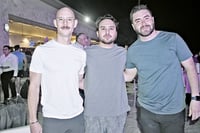 Andrés, Nito Lozoya y Ángel Aguirre. 
