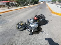 Imagen Motociclista resulta lesionado tras accidente frente al poblado Las Cuevas de Lerdo