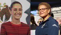 Imagen Karen Bass, alcaldesa de Los Ángeles, muestra su apoyo a Sheinbaum