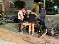 Imagen Joven motociclista resulta lesionado tras accidente en la colonia Las Brisas