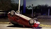 Imagen Provoca choque y vuelca tras conducir bajo los efectos del alcohol