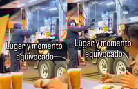 'Noo, la polizia nooo': Ladrón asalta puesto de tacos donde comían policías | VIDEO 