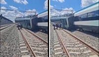 Tren Maya Se descarrila el Tren Maya en la estación Izamal, Yucatán