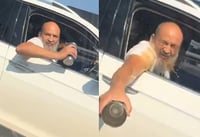 Intenta agredir a automovilista, termina empapado y lo tunden como 'Lord Café' | VIDEO