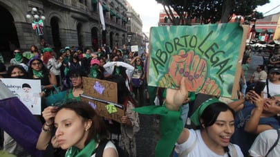 Protesta a favor del aborto. (ARCHIVO)