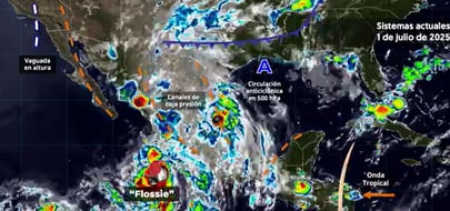 Huracán Flossie amenaza con categoría 2 y pone en alerta a seis estados del Pacífico mexicano