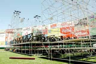 El escenario donde se presentará la colombiana lleva grandes avances. (Fotografía de Érick Sotomayor)