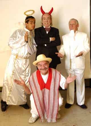 La pastorela ¿A don Diablo?, reúne a la familia Valdés: Antonio, Manuel, Francisco y Toñito. (El Universal)