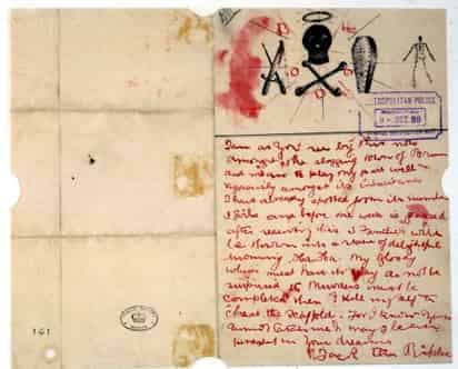 MUESTRAN CARTA DE 'JACK EL DESTRIPADOR'