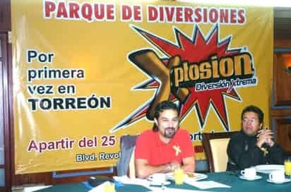 Alejandro Villafuerte y Miguel Ángel Domínguez, titulares de Xplosion, dieron a conocer que el parque de diversiones comenzará a operar desde el domingo 25 de enero.