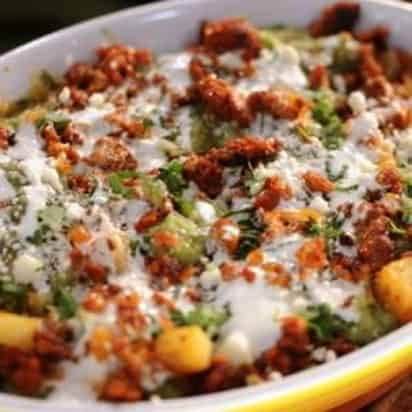 Enchiladas  verdes con chorizo