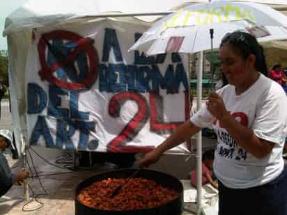 Víveres. Los manifestantes aseguraron tener víveres para permanecer en el lugar hasta por 20 días.