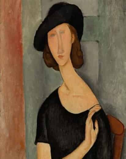 Retrato de Jeanne Hébuterne, de Modigliani.