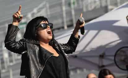 Estreno. En la Ciudad de México, la cantante deleitó a los asistentes con temas de su tercer trabajo musical titulado Mala Fama.