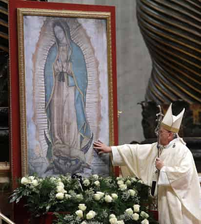 El Papa Francisco celebró a la Virgen de Guadalupe en el Vaticano. (EFE)