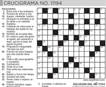 Desde sus inicios, el crucigrama tuvo un éxito inigualable y aunque era complicado imprimirse, el interés del público por este permitió su continuidad. (EL SIGLO DE TORREÓN)