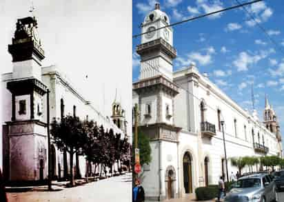 En la primera imagen de 1947, el reloj descubierto con una  carátula; en la segunda con tres carátulas y cubierto.