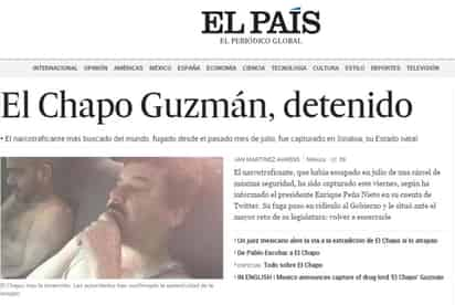 El anuncio sobre la recaptura del narcotraficante copó de inmediato los titulares de la prensa internacional, dando cuenta del mensaje transmitido a través de la cuenta oficial de Twitter del mandatario.