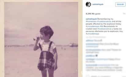 De niña. Salma Hayek recordó Coatzacoalcos.