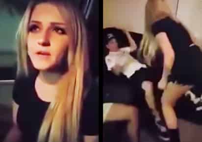 La chica reprendió a su ahora expareja con una brutal descarga eléctrica. (YOUTUBE)