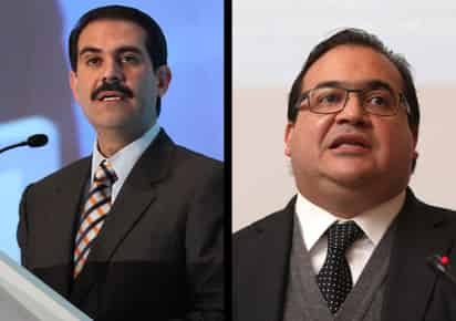 La Interpol emitió una circular roja para localizar y detener al exgobernador panista de Sonora, Guillermo Padrés (Izq.); mientras que Javier Duarte (Der.), del PRI, abandonó el cargo para 'enfrentar las denuncias' en su contra que investiga la PGR por presuntos actos de corrupción. (ESPECIAL)