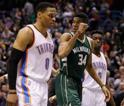 Giannis Antetokounmpo anotó 26 tantos en el partido. Milwaukee derrota al Thunder de Oklahoma