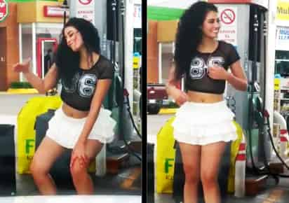 Se hace famosa por bailar en una gasolinera