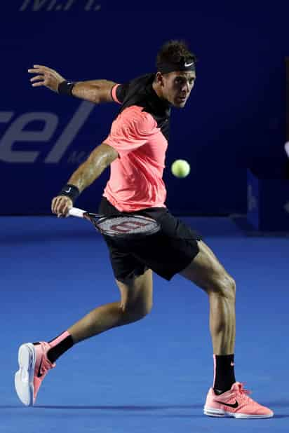 Juan Martín del Potro no tuvo problemas para derrotar en la primera ronda del Abierto Mexicano  a Mischa Zverev. (EFE)