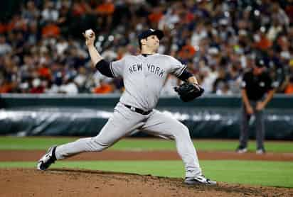 Luis Cessa tuvo una gran salida ayer con los Yankees para lograr su primera victoria de la campaña. (AP)