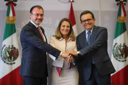 Unidos. ‘Norteamérica es mejor cuando trabajamos juntos’, dijo la canciller canadiense Chrystia Freeland. (AGENCIAS)