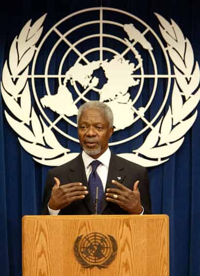 Ejemplo. Kofi Annan fue Secretario General de la ONU de  1997 a 2006.