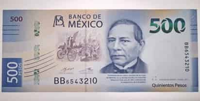 Este es el nuevo billete de 500 pesos que entra en circulación a partir de hoy. (ESPECIAL) 