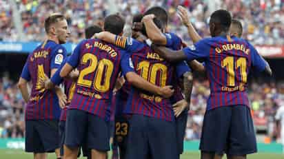 Los blaugranas lideran al momento la tabla de LaLiga. (Especial)