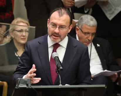 Videgaray fue preguntado por el nuevo Acuerdo Estados Unidos-México-Canadá (USMCA) y valoró como positivo que el gobierno canadiense se incorporara a lo que tenían ya avanzado los gobiernos mexicano y estadounidense. (ARCHIVO) 