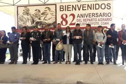 Festejo. Invitados especiales acudieron al 82 aniversario del ejido Coyote. (EL SIGLO DE TORREÓN) 