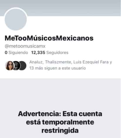 La cuenta de Twitter del movimiento se encuentra restringida. (ESPECIAL) 