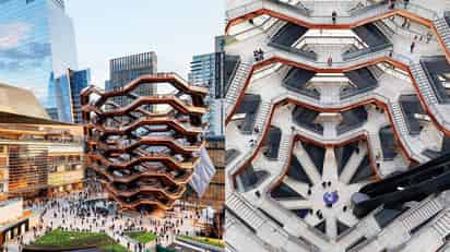 The Vessel es una nueva escultura gigante en forma de escalera ubicada en Public Square and Garden en Hudson Yards. (ESPECIAL)