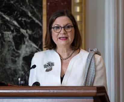  La embajadora de México en Washington, Martha Bárcena, instó este viernes a Estados Unidos a ratificar el acuerdo comercial con su país y Canadá, y destacó que 'la suerte del T-MEC afectará a millones de estadounidenses corrientes'. (EFE)