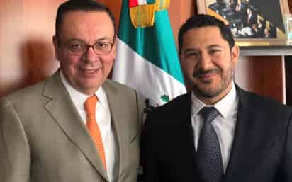 El presidente del Senado, Martí Batres Guadarrama (Morena), recibió en visita de cortesía al senador Germán Martínez Cázares, luego de su renuncia al Instituto Mexicano del Seguro Social (IMSS) y subrayó que 'está en el proyecto'. (TWITTER)