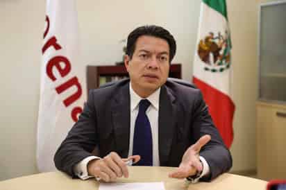 Mario Delgado, coordinador de Morena, dijo que el Presidente de la República, desde la noche del 1 de julio dijo un objetivo muy claro, dijo 'vamos a aprovechar este gran bono democrático que nos está dando la sociedad mexicana, para ir hacia una auténtica democracia'. (ARCHIVO)