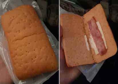 Al menos el joven se tomó la extraña comida con buen humor y ahora bromea sobre ella. (INTERNET)
