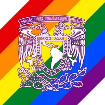 En apoyo al Día Internacional del Orgullo LGBT+, la Universidad Nacional Autónoma de México (UNAM) cambió su imagen en redes sociales, en la cual su escudo tiene como fondo los colores de la bandera de la diversidad sexual. (ARCHIVO)