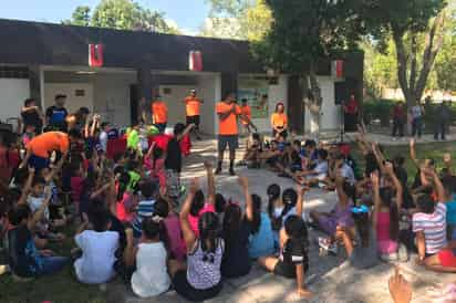 El Ayuntamiento de Lerdo fomenta actividades deportivas entre niños y niñas durante la temporada vacacional de verano. (EL SIGLO DE TORREÓN)