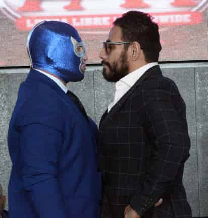 Blue Demon Jr. (i) y Doctor Wagner Jr. se darán con todo en la Arena Ciudad de México.