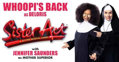 La actriz estadounidense Whoopi Goldberg retomará el personaje de “Deloris Van Cartier” para la obra musical Sister Act (Cambio de hábito). (ESPECIAL)
